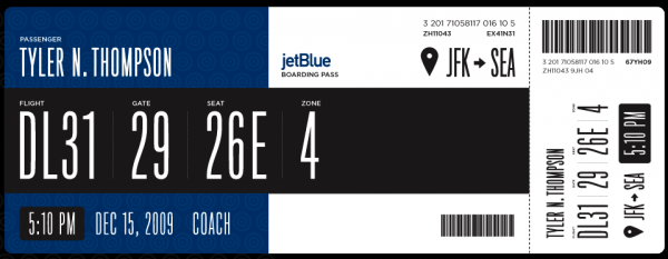 Boarding pass redesign