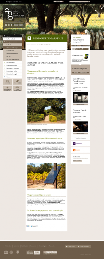 Mémoires de Garrigue - Site du Pont du Gard