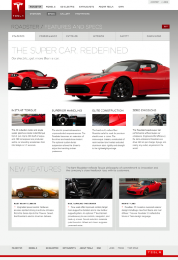 Tesla Roadster Specifications