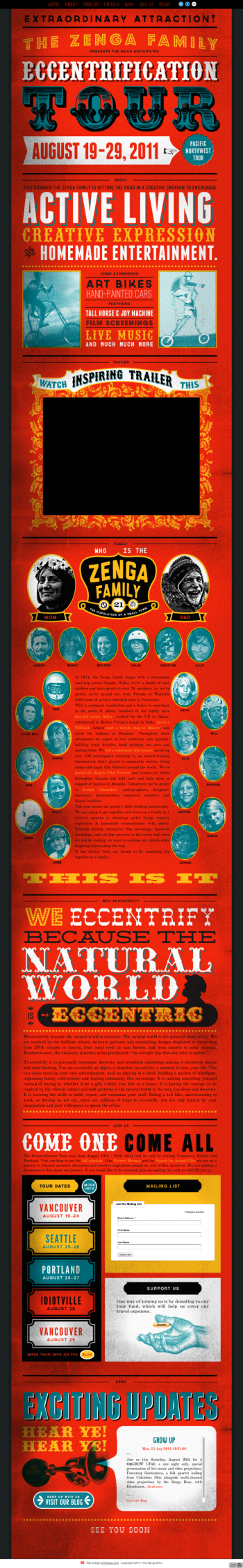 The Zenga Family Presents The Much Anticipated Eccentrification Tour